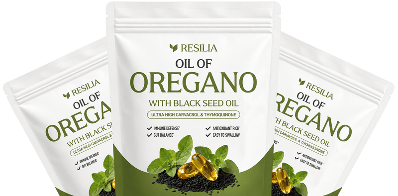 Three Resilia oregano pouches