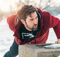 Person exercising outdoors