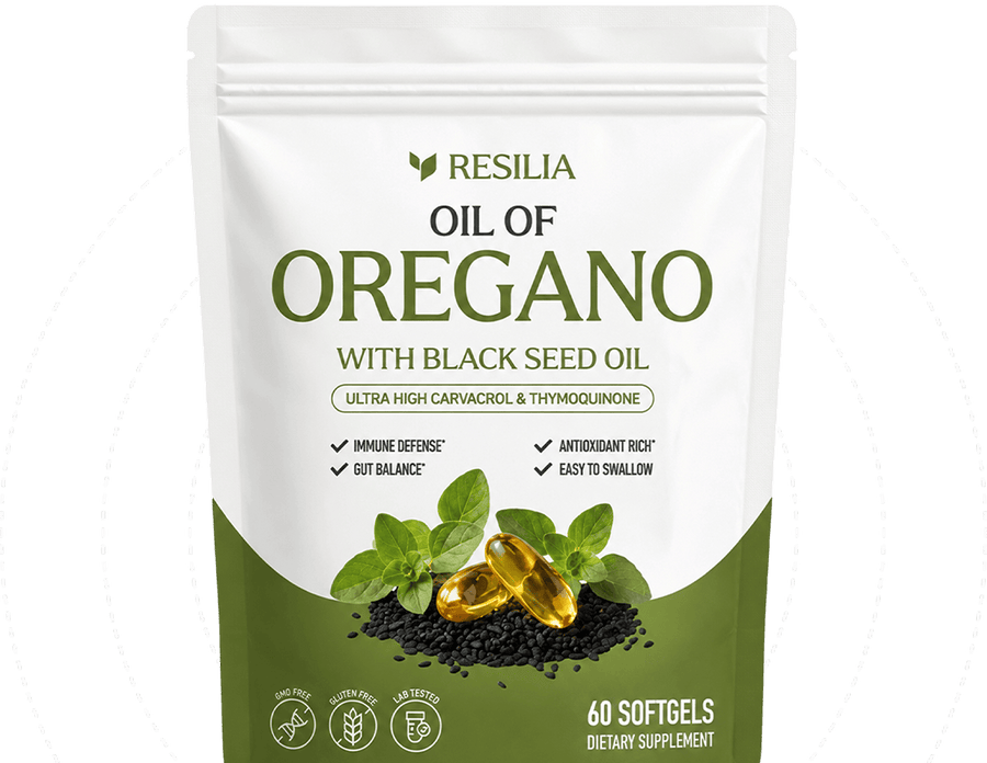Resilia oregano pouch with benefit ring